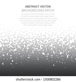 Abstract background from many triangles. Dance of geometric shapes. Space for text.