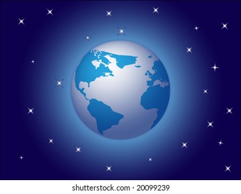 Abstract background with map from http://visibleearth.nasa.gov/