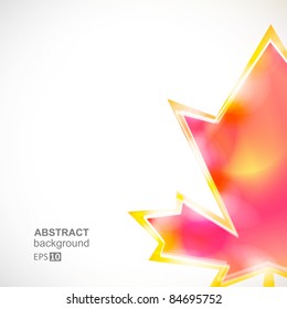 Abstract background. Maple Leaf. Isolated background