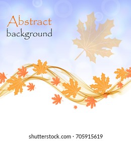 Abstract background with maple leaves