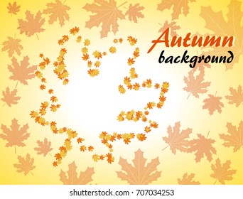 Abstract background with maple leaves