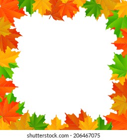 abstract background with maple leaves , vector illustration, eps 10 with transparency