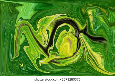 abstract background. Marbling digital colourful  and green background