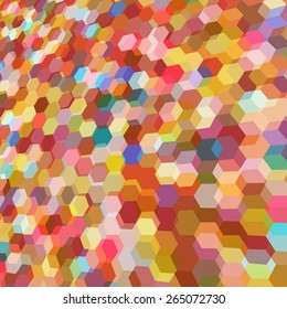 Abstract background with marsala palette hex polygons.