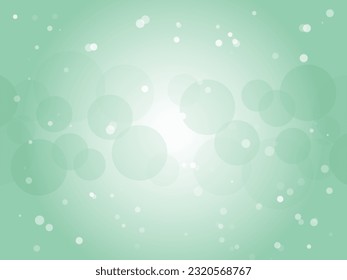 Material de fondo abstracto con hermosos puntos de polka flotando en verde agua pálida
