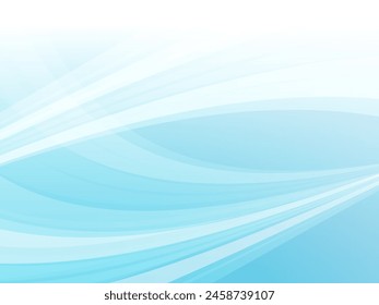 Abstract background material with beautiful refreshing wave lines_light blue