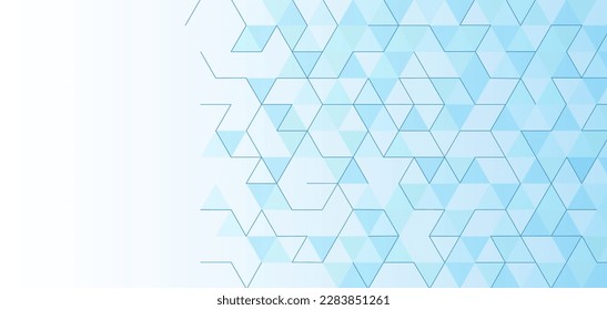 Abstract background material combined with blue lines and triangles, vector illustration