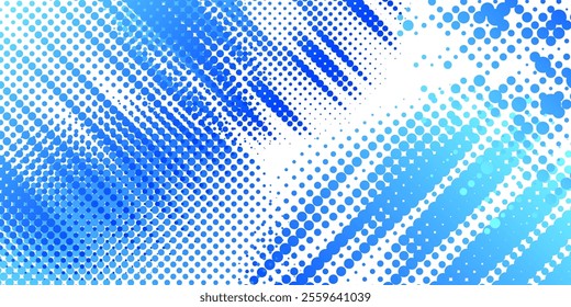 Abstract background material combined with blue halftones