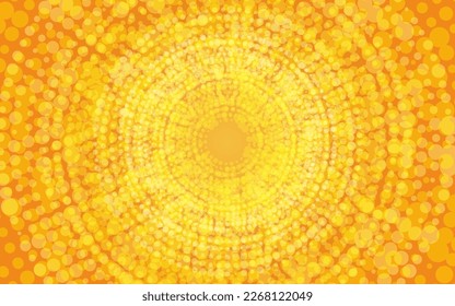 Material de fondo abstracto combinado con medio tono superpuesto de varios círculos, ilustración vectorial
