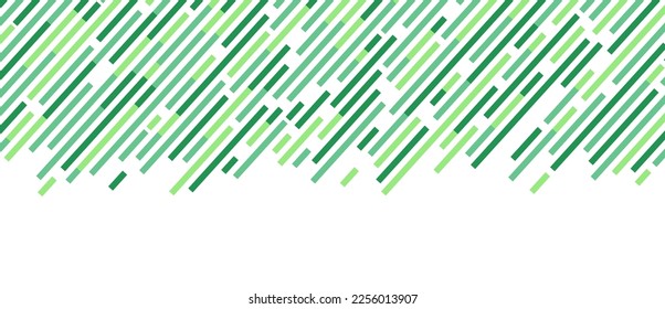 Material de fondo abstracto compuesto de varias líneas diagonales verdes, ilustración vectorial