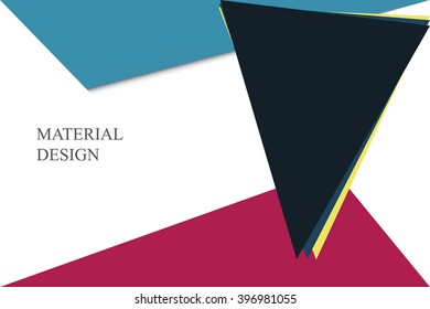Abstract background material design template. Vector