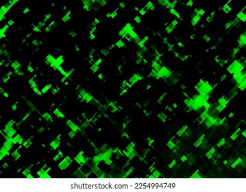 Abstract background material with green light on black background, vector illustration
