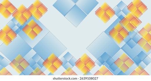 Abstract background material made of blue diamonds with space for text