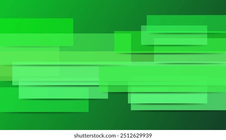 Material de fundo abstrato feito de retângulos verdes transparentes sobrepostos