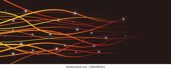 Abstract background material of shining spotlights and red lines, vector illustration