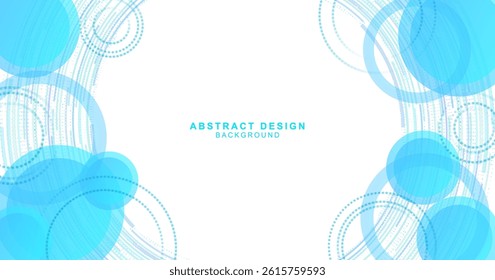 Abstract background material with text space made up of various circles