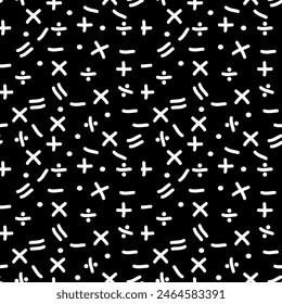 abstract background math symbols seamless pattern, texture for bedding, fabric, wallpaper, wrapping paper, textile.