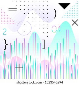 Abstract background. Mathematical background with diagrams, numbers, signs.