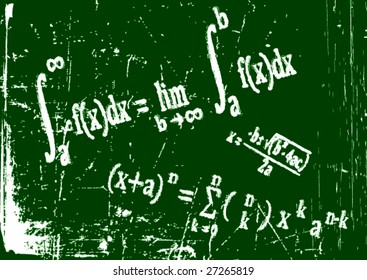 Abstract Background With Mathematical Expressions -Vector Art-