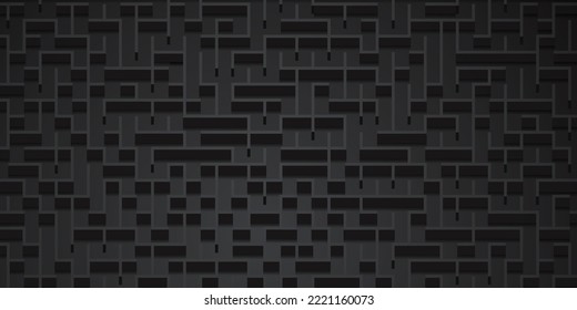 Abstract background with maze pattern in black colors