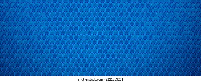 Abstract background with maze pattern and hexagons in blue colors