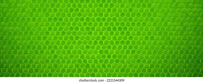 Abstract background with maze pattern and hexagons in green colors