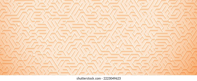 Abstract background with maze pattern in various shades of beige colors