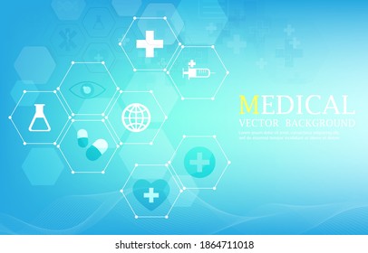 Abstract background medical blue wallpaper.