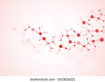 Abstract background medical substance and molecules.