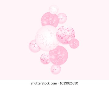 Abstract background medical substance and molecules.