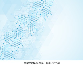 Abstract background medical substance and molecules.