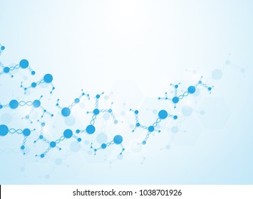 Abstract background medical substance and molecules.