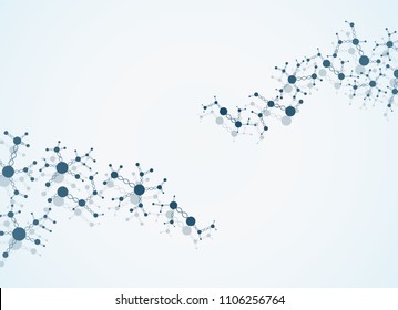 Abstract background medical substance and molecules.