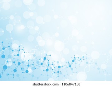 Abstract background medical substance and molecules.