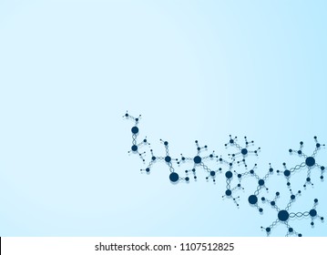 Abstract background medical substance and molecules.