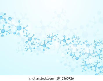 Abstract background medical substance and molecules.