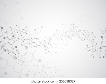 Abstract background medical substance and molecules.