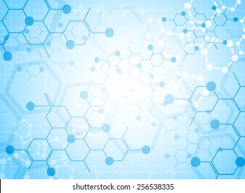 Abstract background medical substance and molecules.