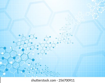 Abstract background medical substance and molecules.