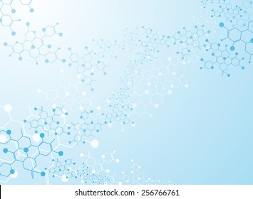 Abstract background medical substance and molecules.