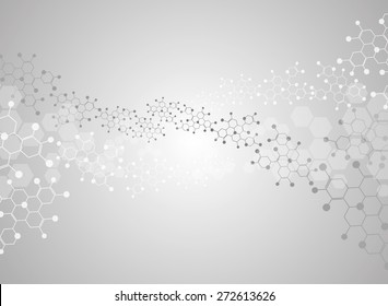 Abstract background medical substance and molecules.