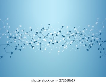 Abstract background medical substance and molecules.