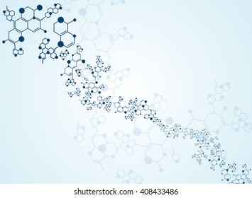 Abstract background medical substance and molecules.