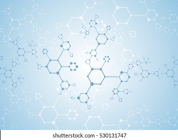 Abstract background medical substance and molecules.