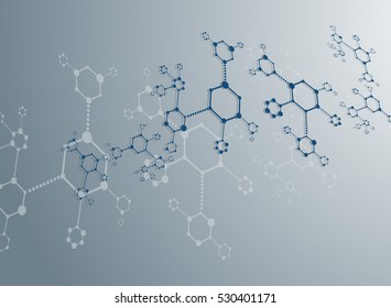 Abstract background medical substance and molecules.