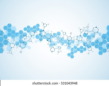 Abstract background medical substance and molecules.