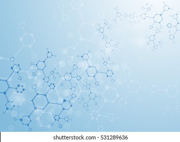 Abstract background medical substance and molecules.