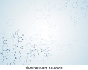 Abstract background medical substance and molecules. - Shutterstock ID 531806098