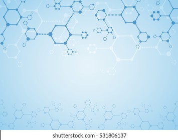 Abstract background medical substance and molecules. - Shutterstock ID 531806137