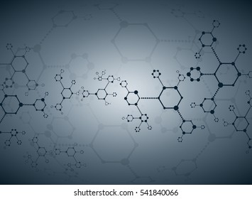 Abstract background medical substance and molecules.
